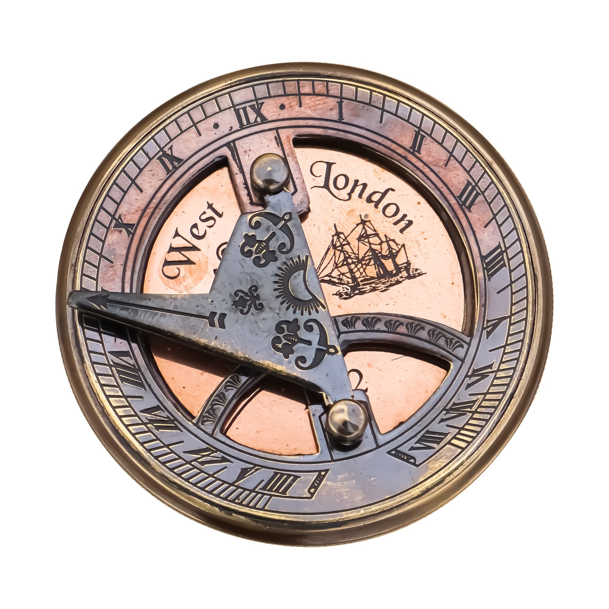 Personalized Rose Marine Sundial Lid Brass Compass Anniversary Gifts For Men Fathers Day Gift For Dad Christmas Gifts