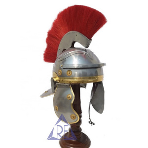 Medieval Roman Centurion Helmet Armor Red Plume Viking Costume Role Play Helmet For Office And Home Decor