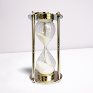 Decorative Aluminium Sand Timer Hourglass Clock with Natural Sand Beautiful Sand Glass Timer for Home & Office Table DeskTable