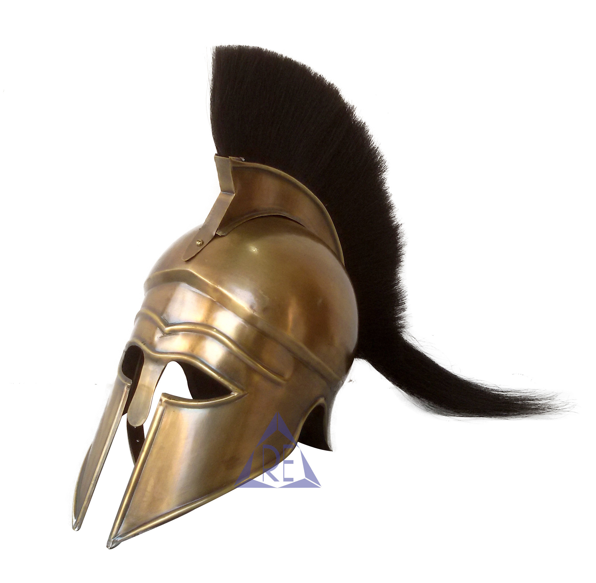 Greek Armor Medieval Corinthian Helmet With Black Plume Athenian Spartan Costume Home Decor Greek Corinthian Helmet with Black