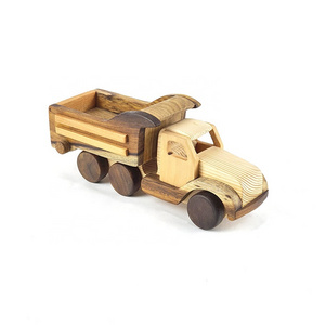 Home Decor Wood Truck Handmade Wooden Toy Dump Truck For Children Nursery Decor Birthday gift