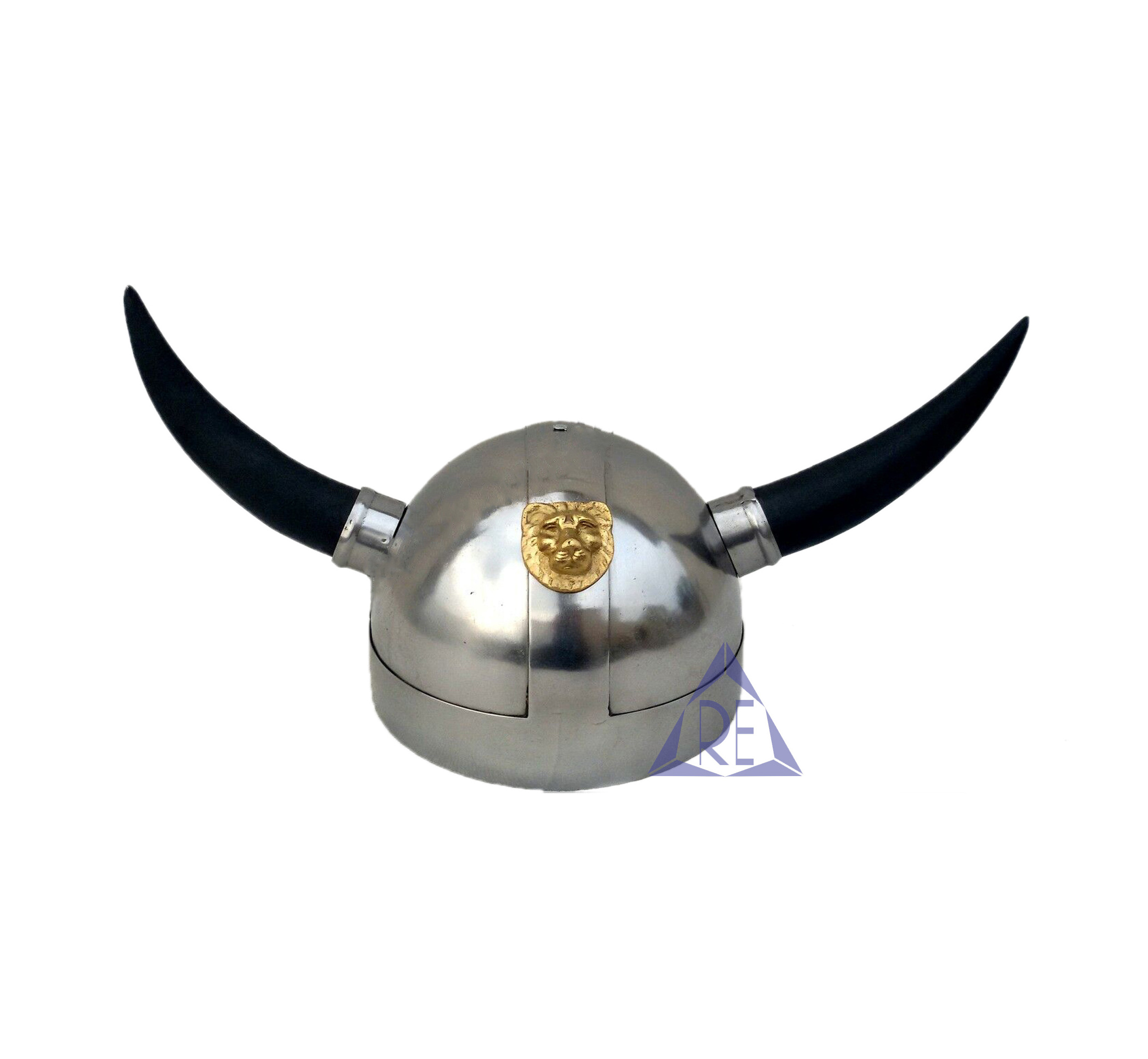 Medieval Armour Viking Barbarian Warrior Helmet Wooden Horn Reenactment Costume Medieval Viking Fantasy Helmet With Horns