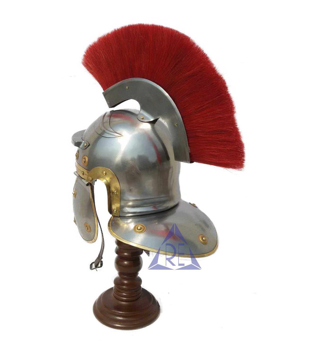 Medieval Roman Centurion Helmet Armor Red Plume Viking Costume Role Play Helmet For Office And Home Decor