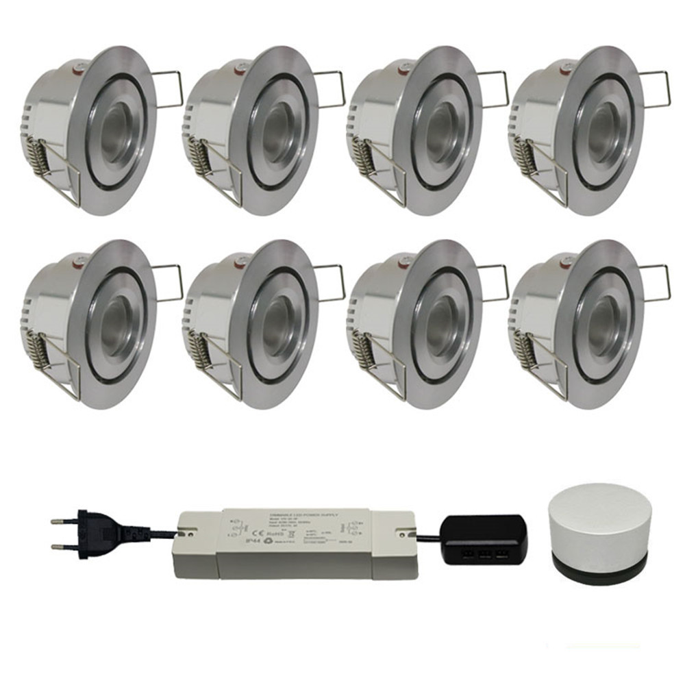 mini LED spotlight downlight outdoor IP44 12V  700mA AC230V 3W  42-45mm cut hole with remote control dimmable for terrace