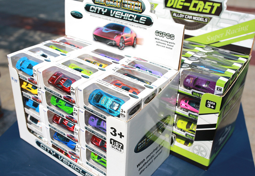 60pcs in 1 Set Wholesale 1:64 Racing Car Alloy Toy Car Sets Mini Model Diecast Toy Vehicle Set For Kids