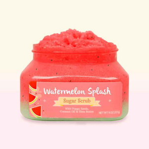 Xiamen Cosmetic Factory Organic 8oz Fabricas De Cosmeticos Shea Butter Coconut Oil Fragrance Watermelon Sugar Body Scrub