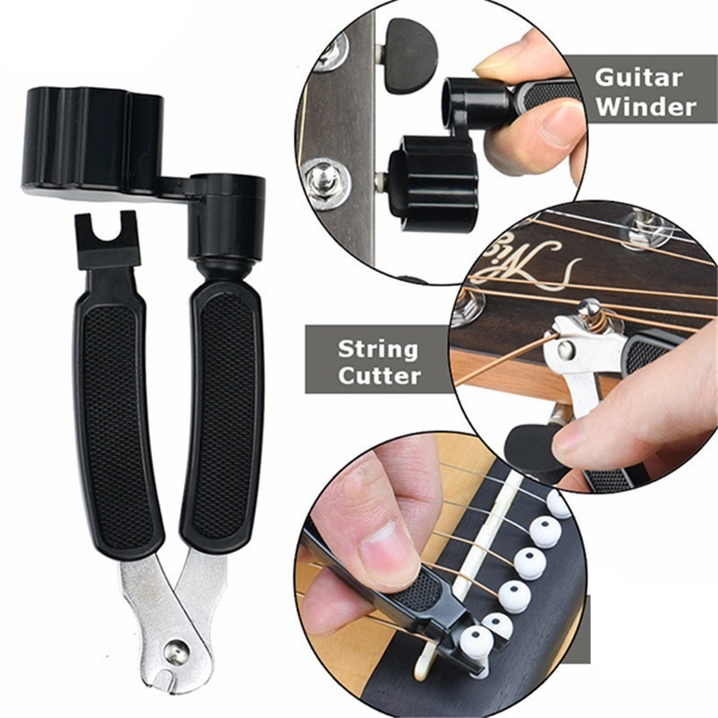 Wholesale Guitar accessories multi function 3 in 1 tool Guitar String winder with cutter from China Guangzhou