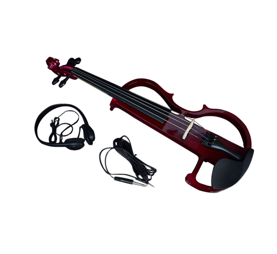 Wholesale OEM China made white electric violin 4/4 with silent built-in pickup  for student