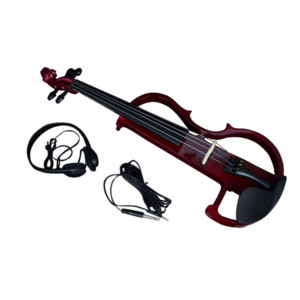 Wholesale OEM China made white electric violin 4/4 with silent built-in pickup  for student