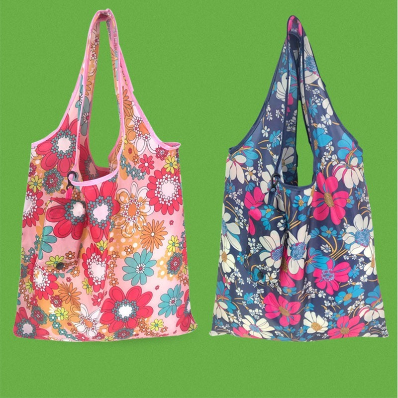 Large Recyclable Grocery Tote Pouch Eco-Friendly Heavy Duty Washable Pouch Foldable Shopping Bags for Groceries