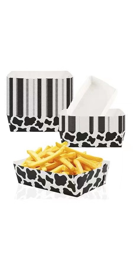 Paper Food Trays Race Car Birthday Party Supplies Black and White Checker Nacho Trays Paperboard  Racing Flag Hot Dog Trays