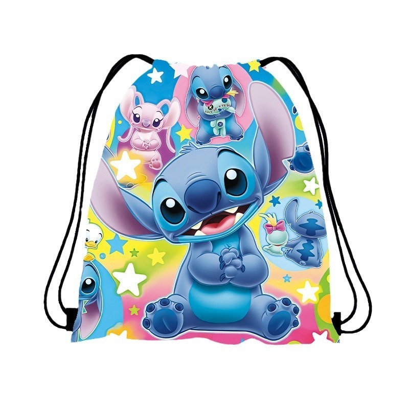 Stitch Boy Bundle pocket Stitch Boy Children's birthday party drawstring backpack bag for portable collection