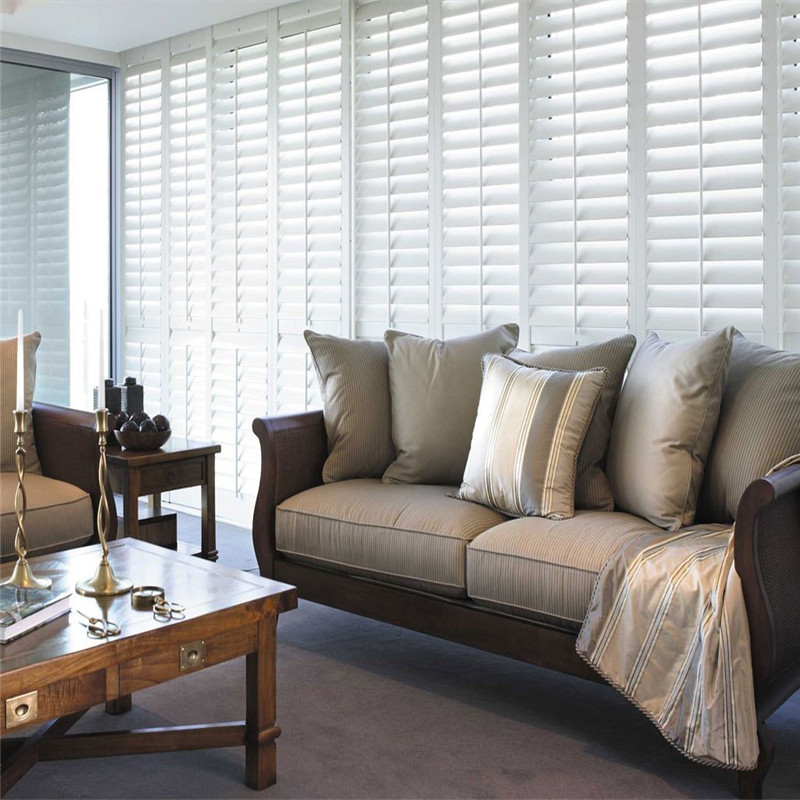 Wholesale Price Factory Basswood  Plantation Shutter Wooden Louver Window Shutters from China