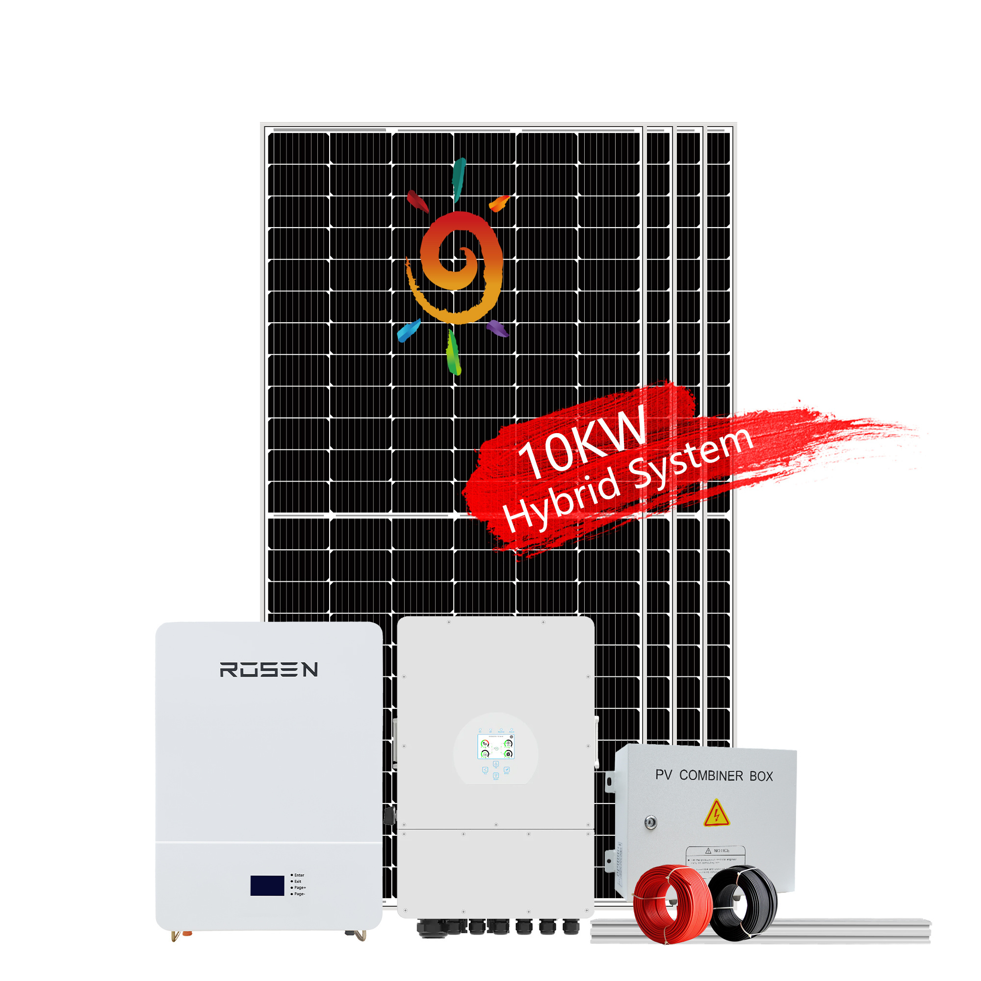 Panel Solar System All Ip65 Outdoor Solar Energy System solar system with memory 10kw 3 phase hybrid