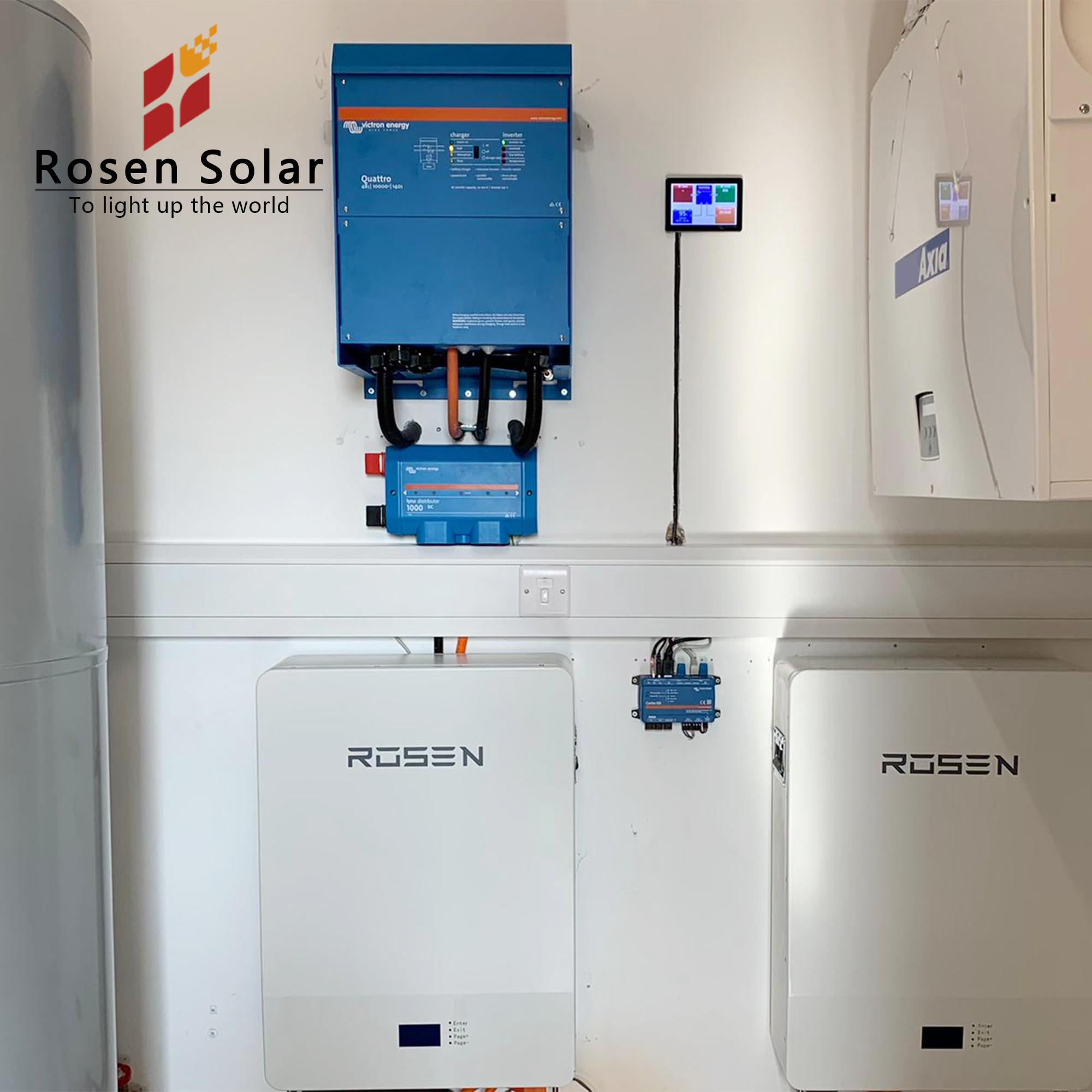 Rosen Hybrid Solar PV Kits 10kw On Grid Inverter System with Storage Battery