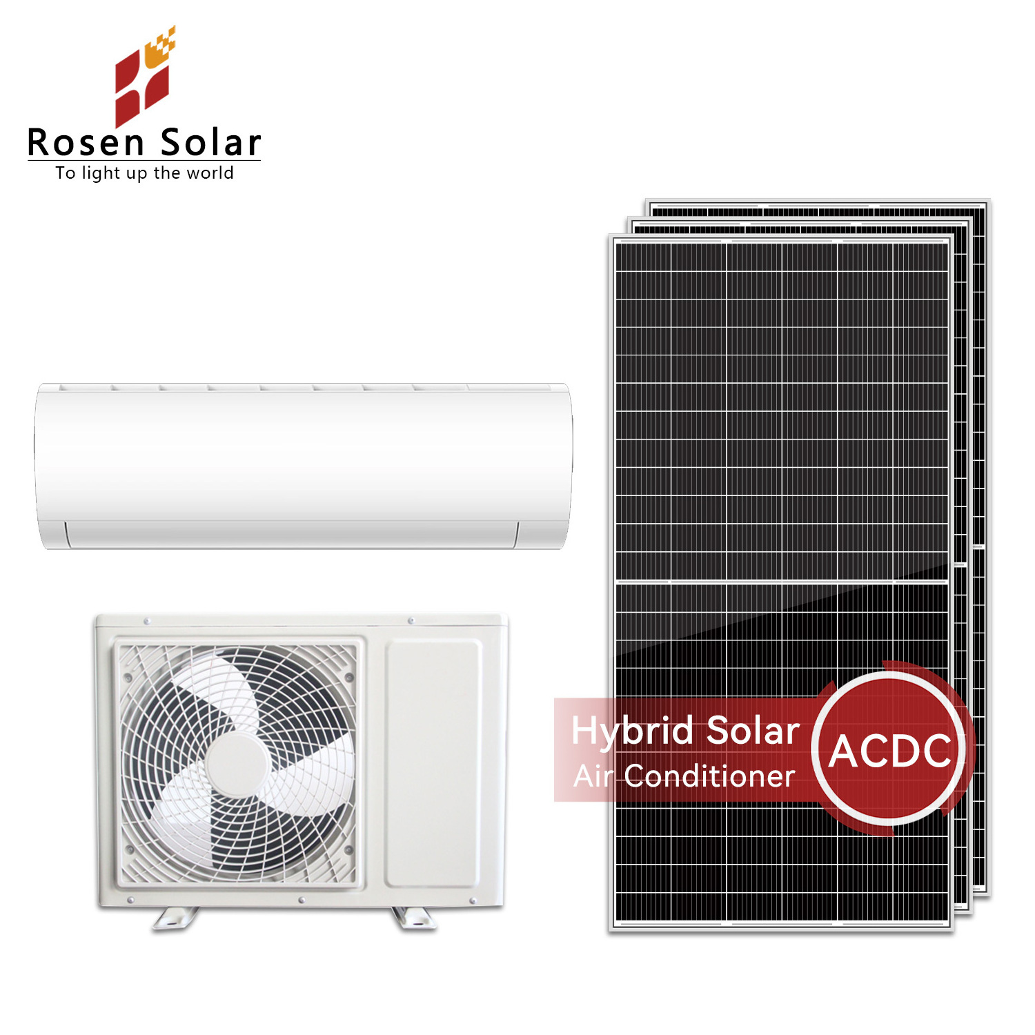 Split Wall Mounted Air Conditioners solar air conditioner hybrid 18000Btu 48V