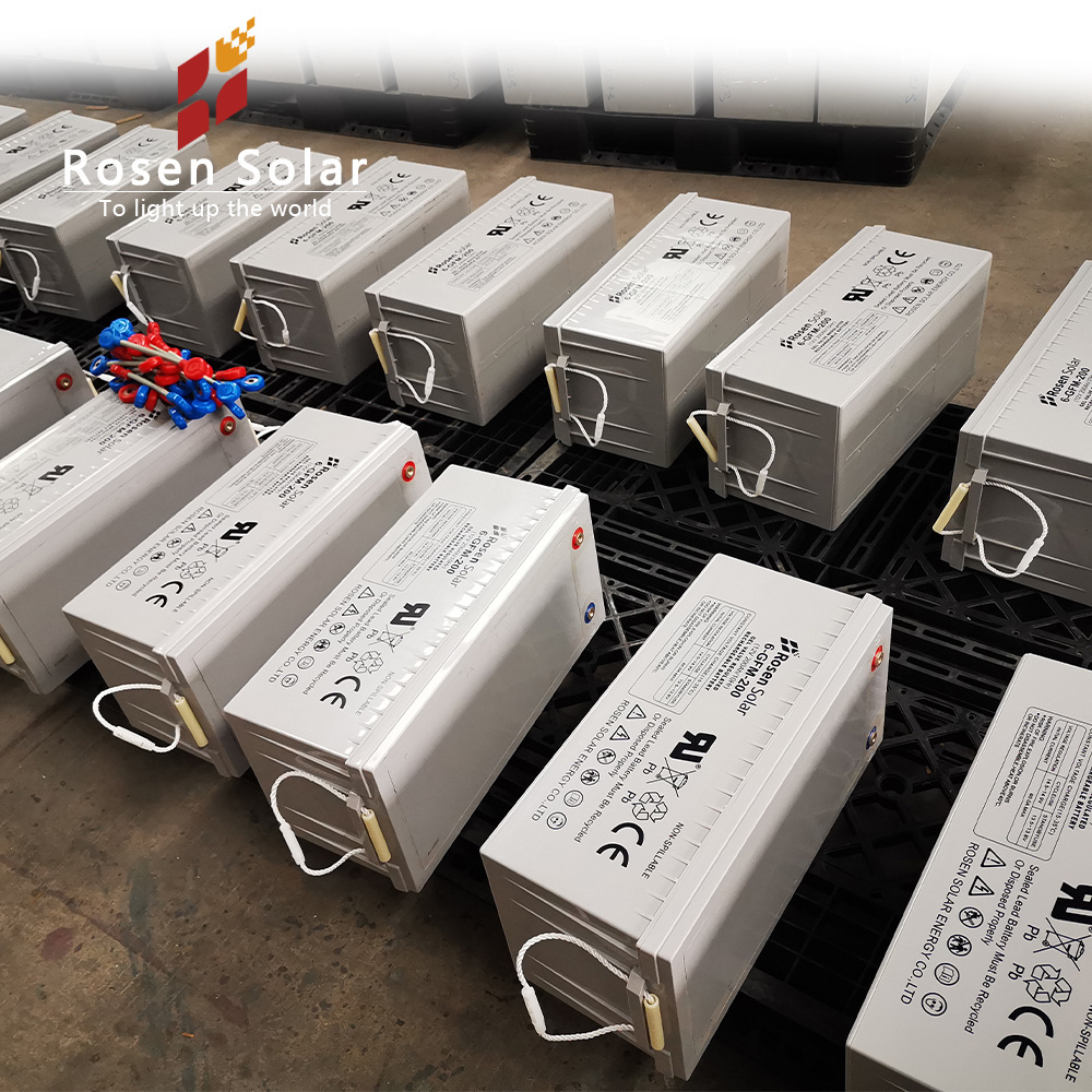 12v 24v 48v Inverter Solar Battery 100ah 200ah 250ah Rechargeable AGM/GEL Storage Batteries