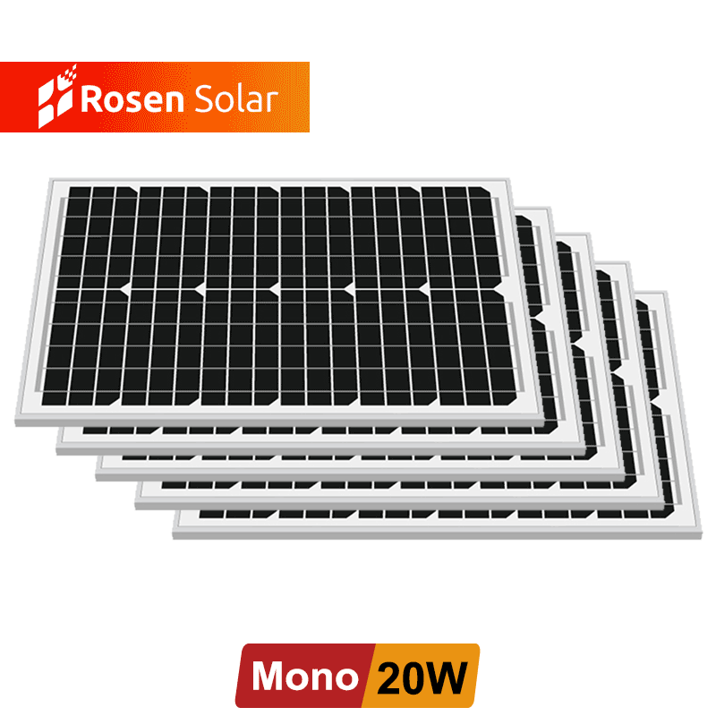 Rosen  Monocrystalline  20W Solar PV Panels 18V 30 W 40WP Solar Panel 450w 550w 600w