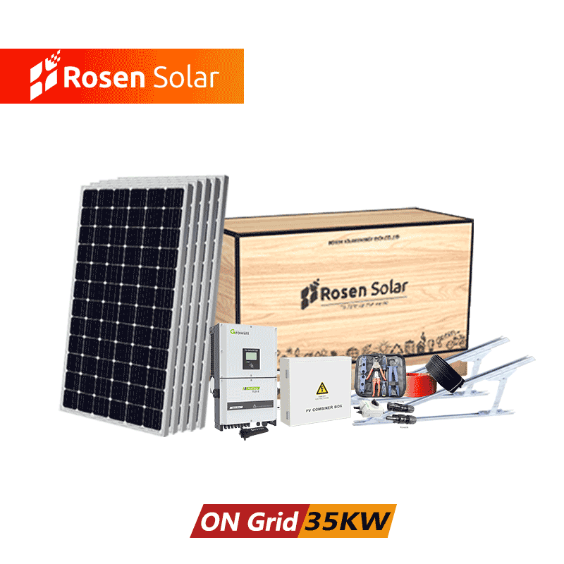 Complete Home Solar Panel  Kit 15kw 25kw 35kw 45kw Solar Inverter Solar Pv Plant