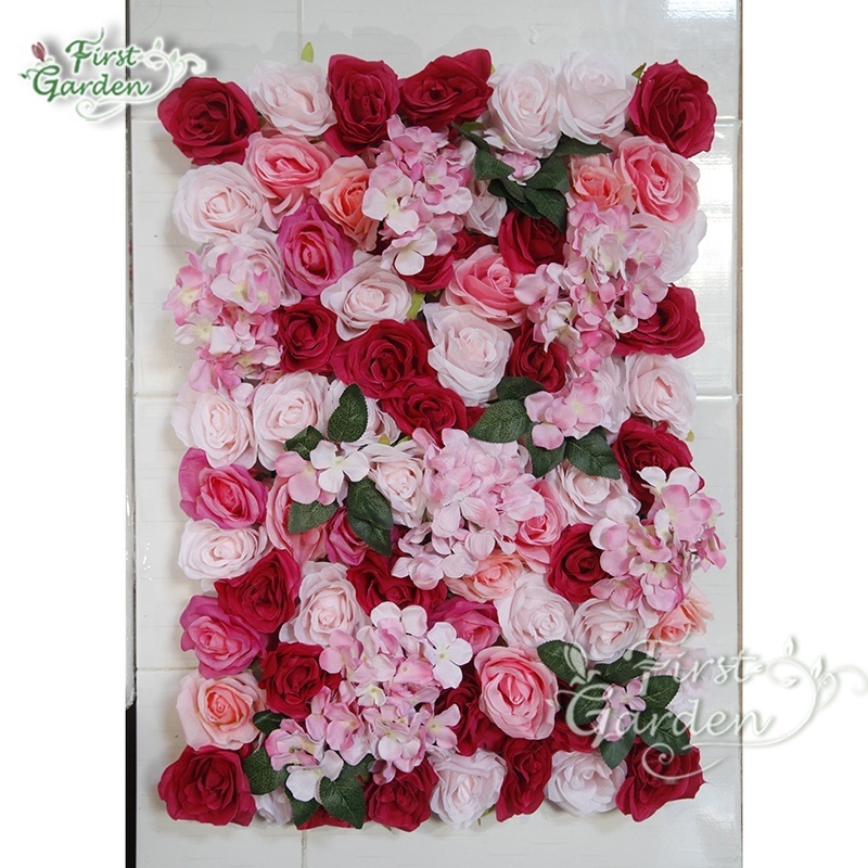 Artificial Flowers Wedding Rolled up Background Simulation Backdrop Floral Wall Wedding Party Decoration