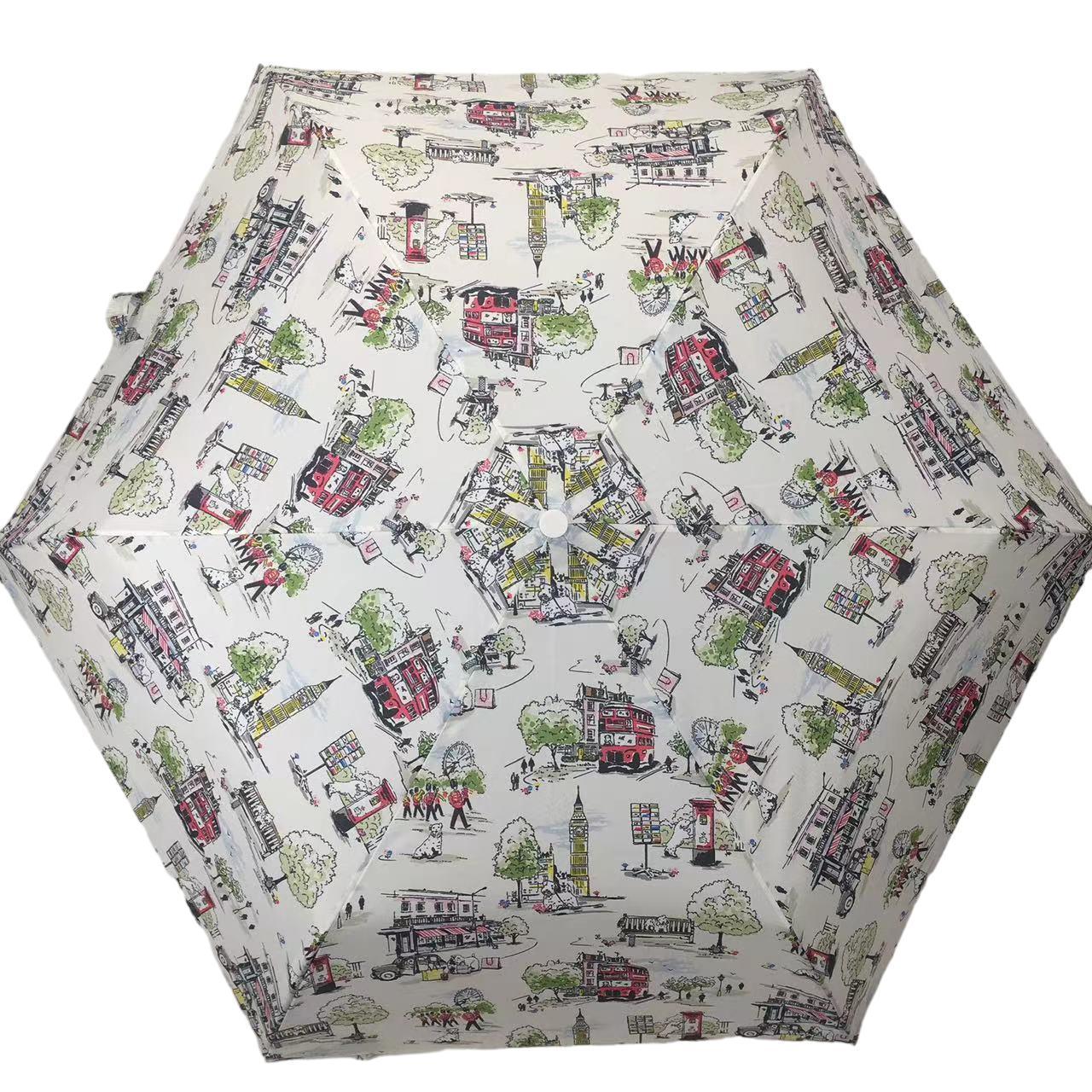 Bili Dog Aluminium Umbrella Waterproof and Dual Purpose Printed for Outdoor UV Protection