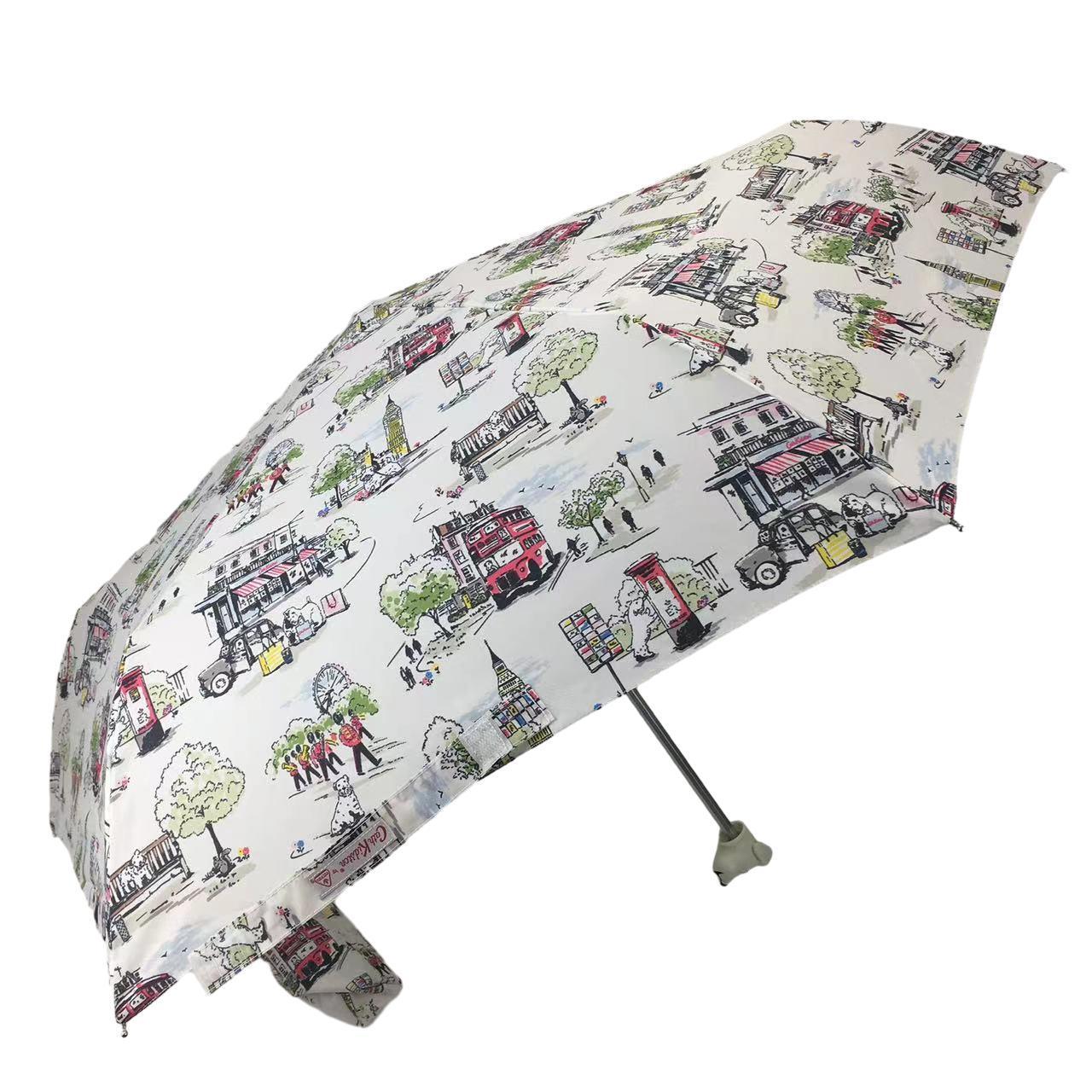 Bili Dog Aluminium Umbrella Waterproof and Dual Purpose Printed for Outdoor UV Protection