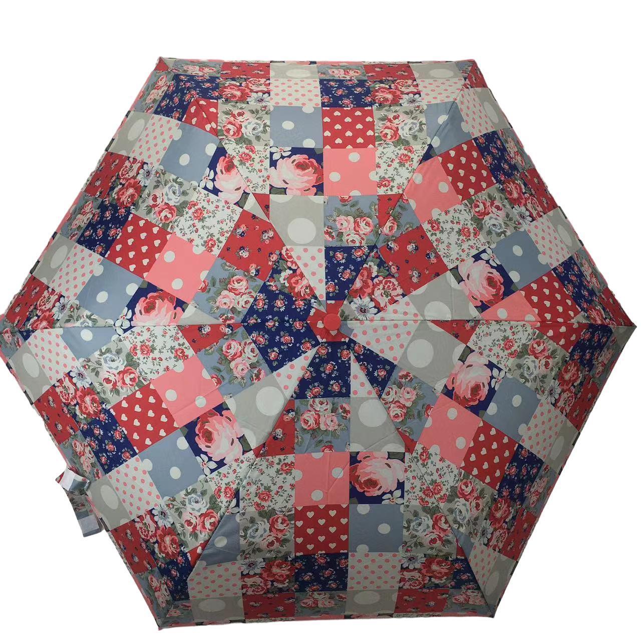 Dual Purpose Folding Umbrella with Waterproof Aluminium and Elegant Flower Design for Everyday Use