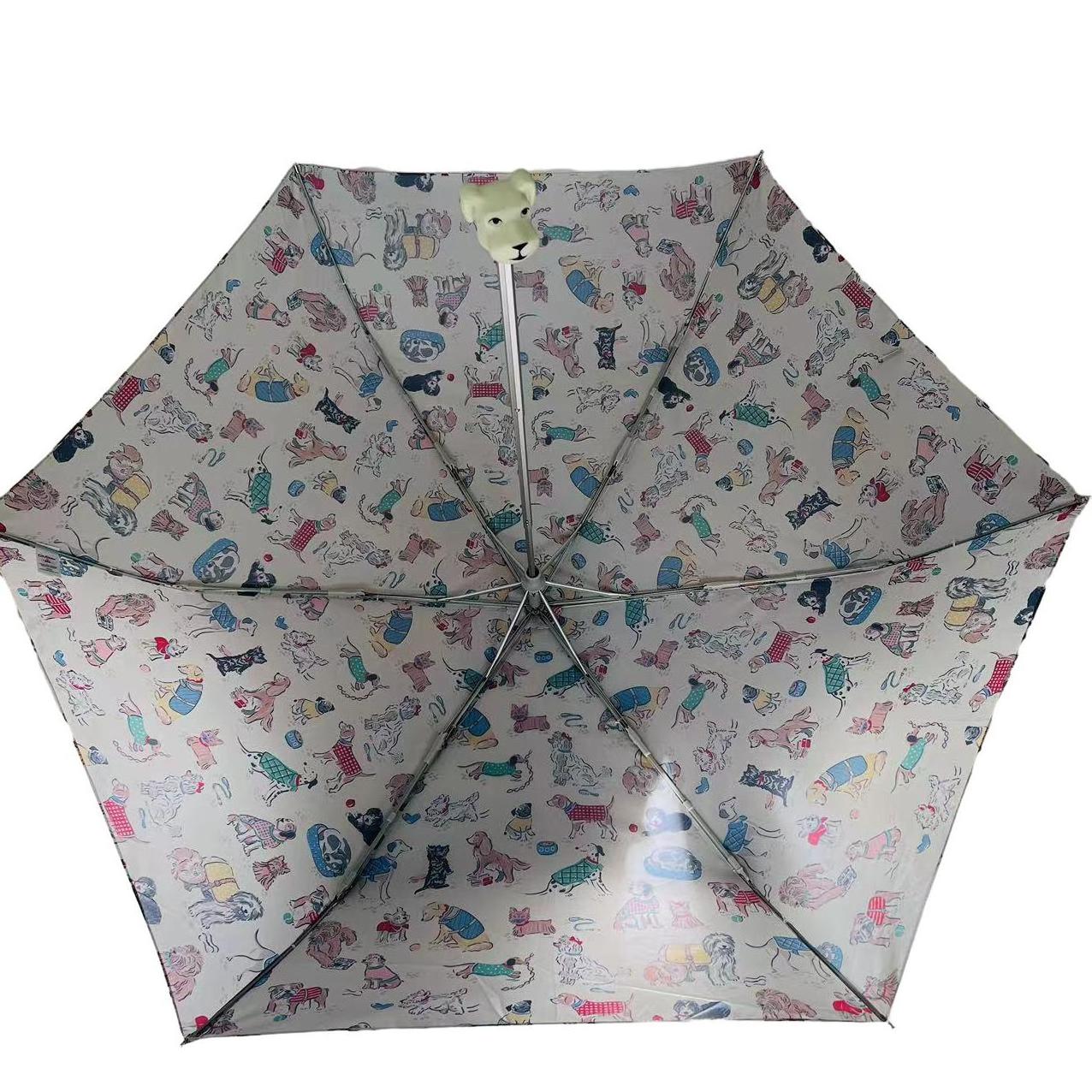 2024 High Quality OEM Novelty Umbrella Waterproof UV Projector with Bili Dog handle Print for Everyday Use