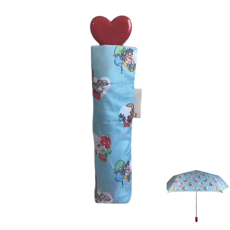 New Heart Handle  Portable Umbrellas Valentine's Day Gift Custom Logo Mini Umbrella