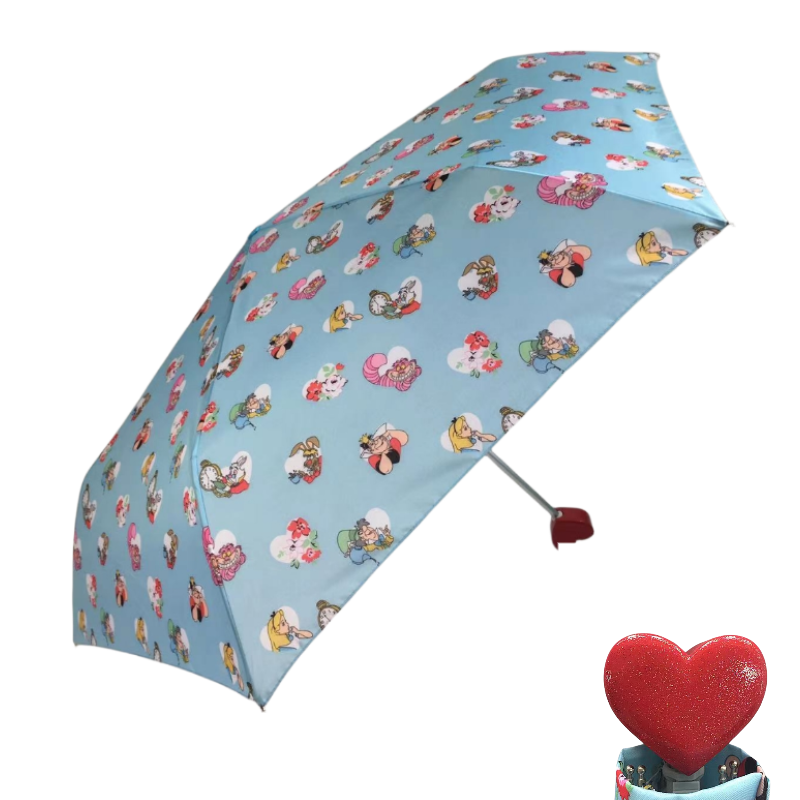 New Heart Handle  Portable Umbrellas Valentine's Day Gift Custom Logo Mini Umbrella