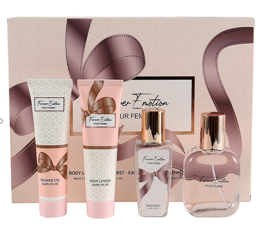 VV LOVE VL1001 Travel 50ml Body Lotion Shower Gel Mini Perfume Gift Sets for Women