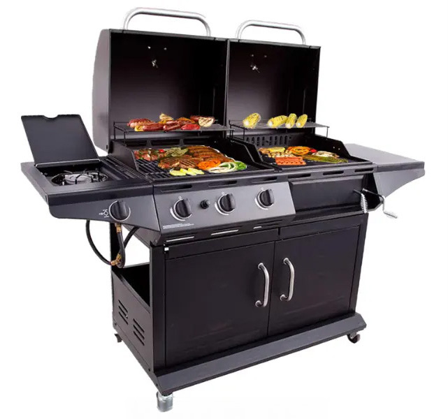 Custom Modern Commercial Stainless Steel Gas Barbeque Outdoor Grill With Cabinets Wheels