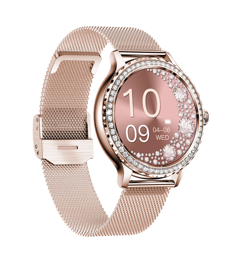 RoSH Nx19 Ladies Smart Watch 1.3 inch Full Touch Screen Sleep Monitoring  Wrist Luxury Diamonds Reloj Inteligente Mujer Watch