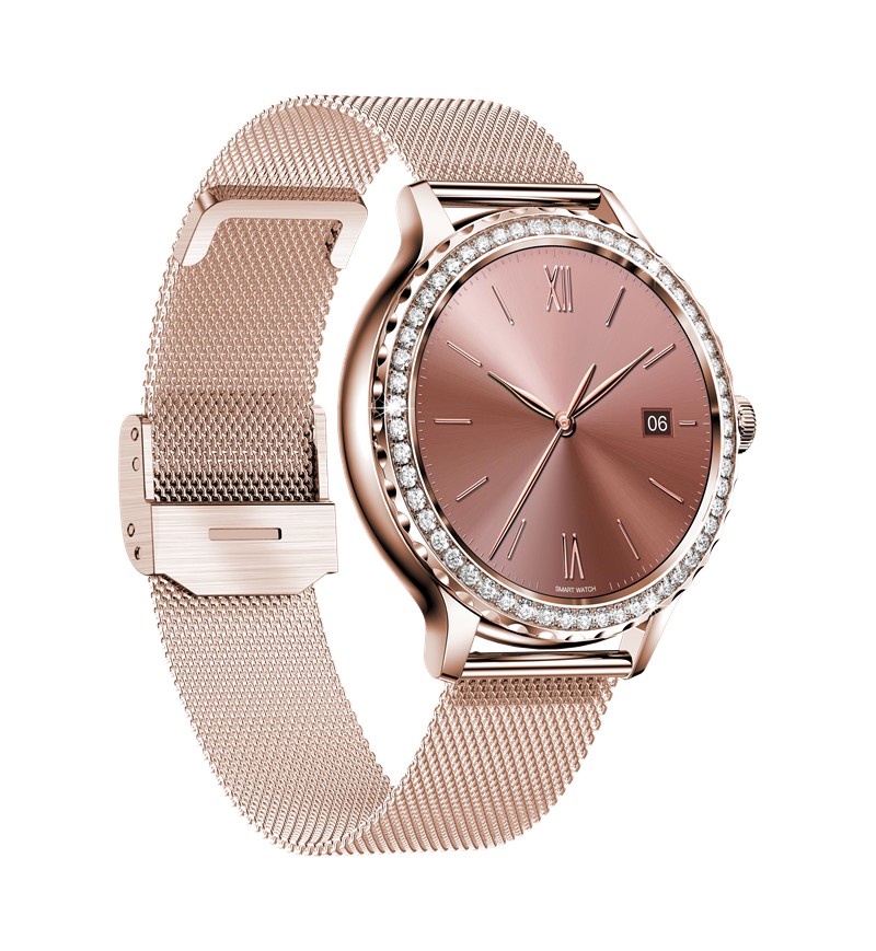 RoSH Nx19 Ladies Smart Watch 1.3 inch Full Touch Screen Sleep Monitoring  Wrist Luxury Diamonds Reloj Inteligente Mujer Watch