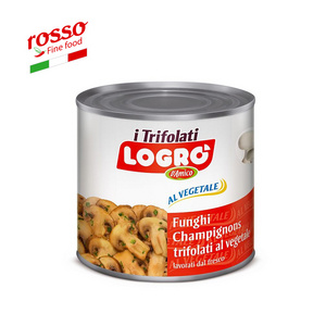 Logro Mushroom Trifolates canned tin Champignon 2.5 Kg Campania - Made in Italy