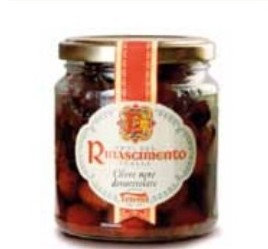 TRIVERI Pitted black olives in Glass jar 250 gr - Made in Italy