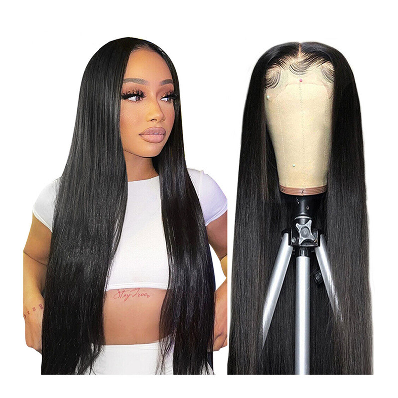 Wholesale vietnamse virgin hair cambodian hd 13x4  perruque 30 inch bone straight lace front wigs human hair