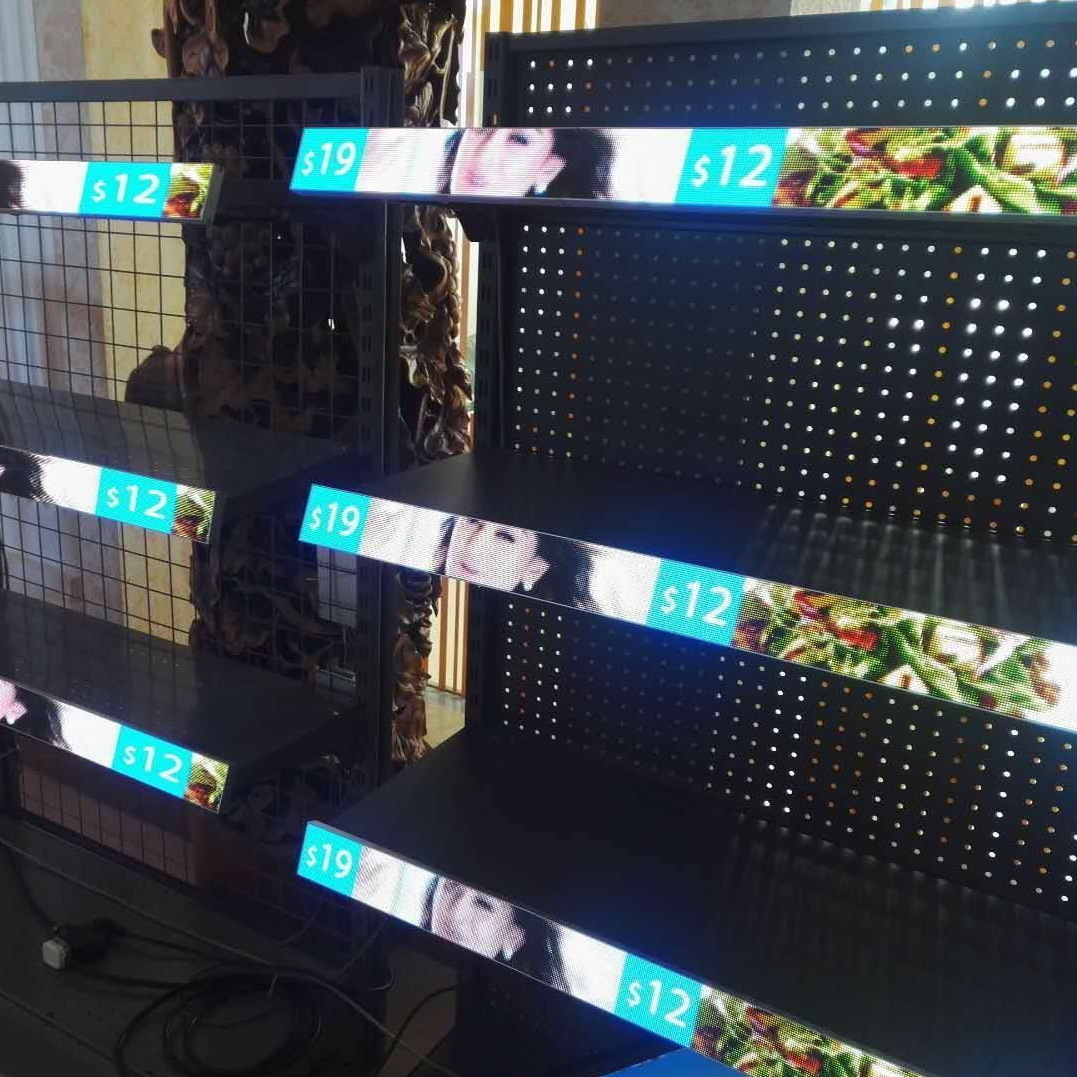 China Factory Shelf LED Display Screen P1.875 COB GOB Smart Pricing Supermarket Store Shop