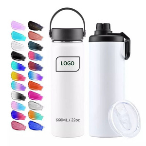 Custom Sublimation Blank 20oz 22oz 32oz Stainless Steel Outdoors Sports Water Bottle