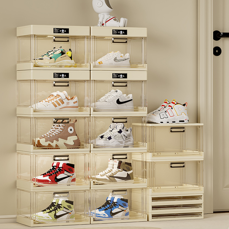 Smart Box new automatic shoe box shoes can be stacked for storage Stackable and Foldable Storage with Sterilization Function