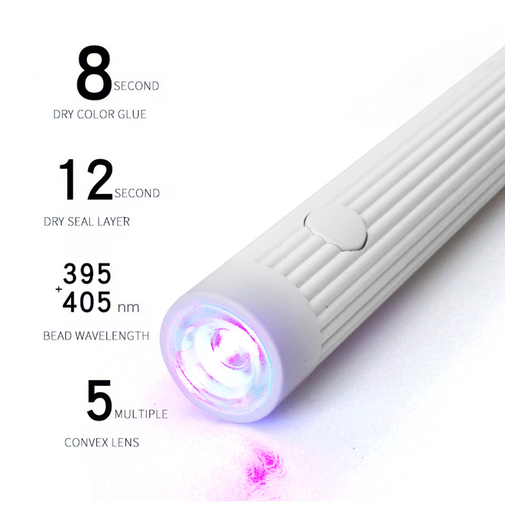 Home DIY Salon Use Handheld Nail Dryer Rechargeable Fast Drying Device UV LED Nail Lamp Light Stick