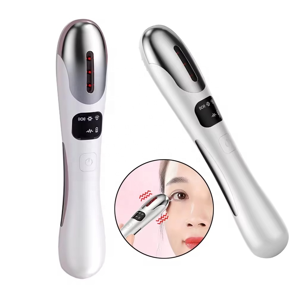 Anti-Aging Dark Circles Wand Rechargeable Vibration Face Massage Tool Face EMS Eye Massager Wand