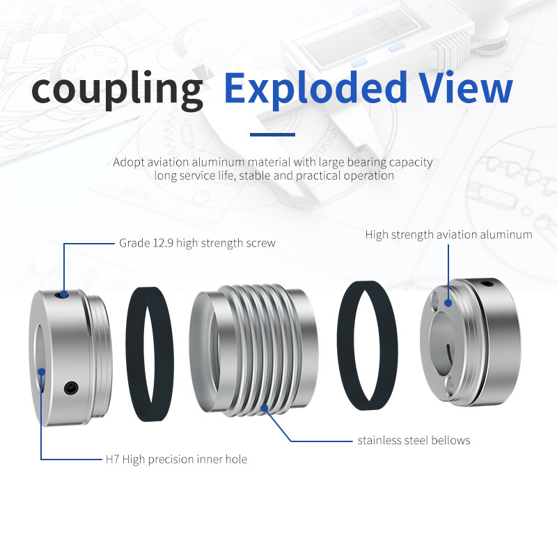 CHBG LB-B-D20L34  d4-10 M3 Encoder Bellow Shaft Couplings / Coupler - Power Transmission Parts