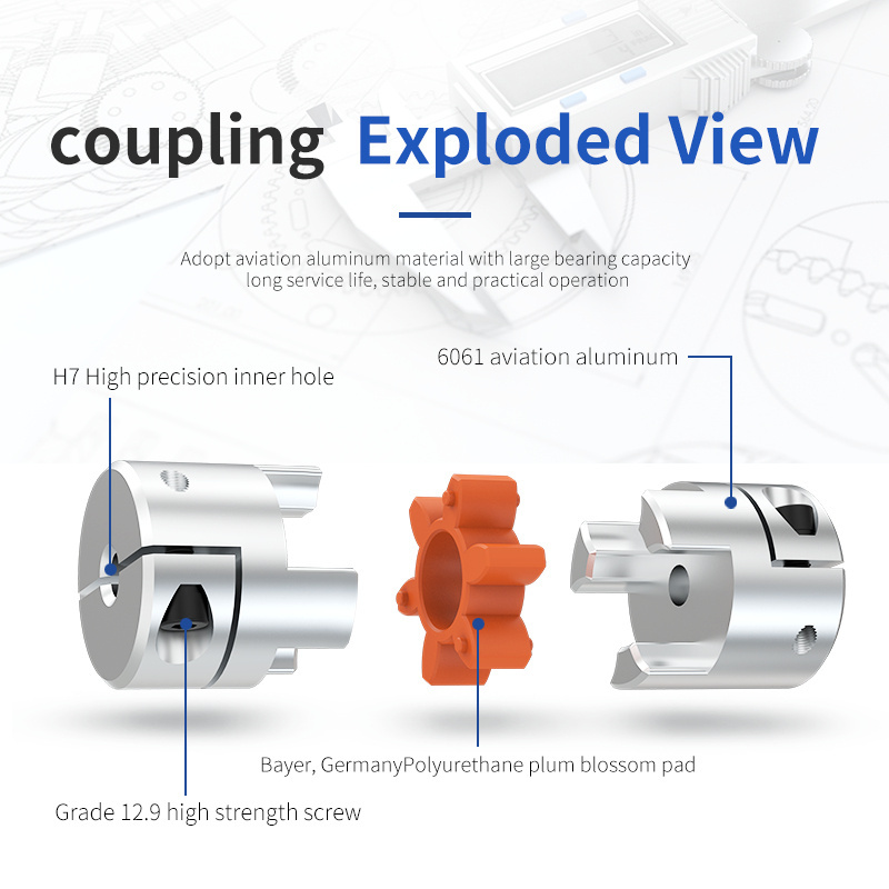 CHBG LF plum dc hex lead set screw group encoder parts cnc motor 3d printer parts aluminum flexible shaft coupling