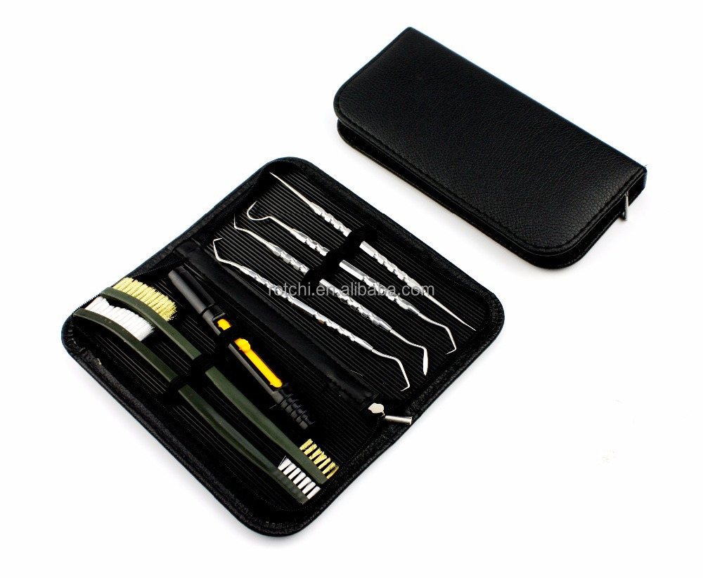 Gun Cleaning Set with Brushes & Double-Ended Picks gun cleaning hooks