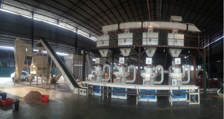 sawdust & wood chips pallet production line, forest waste pelleting machinery plant