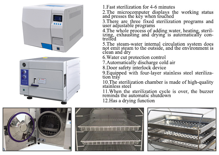 sale cheap  hospital used pulse vacuum drying autoclave dental class b steam sterilizer for nail salon