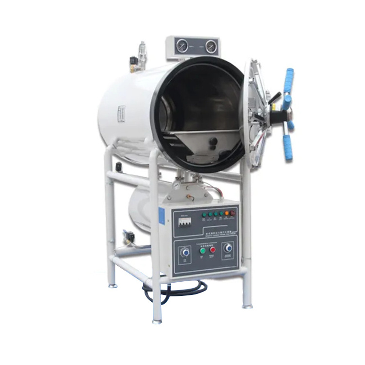 Horizontal high pressure steam sterilizer temperature and retort