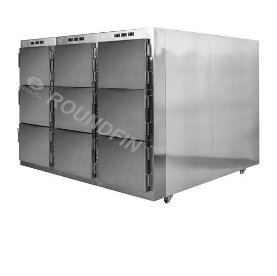 Roundfin Corpse refrigerator mortuary body cooler morgue equipments mortuary freezer