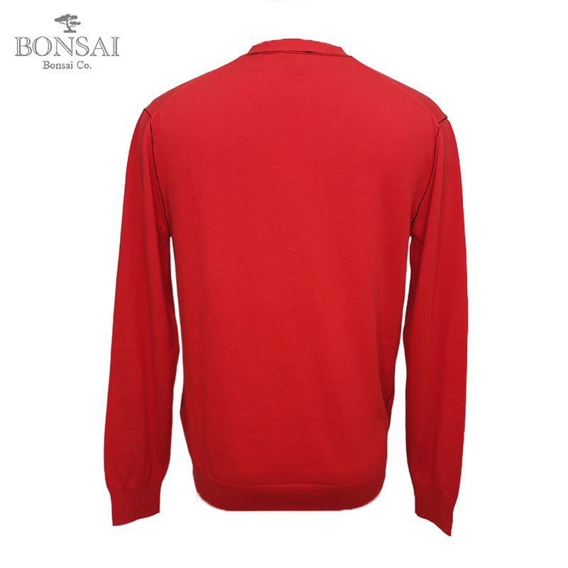 wholesale fashion knitwear christmas red cotton custom knitted wool cashmere cardigan